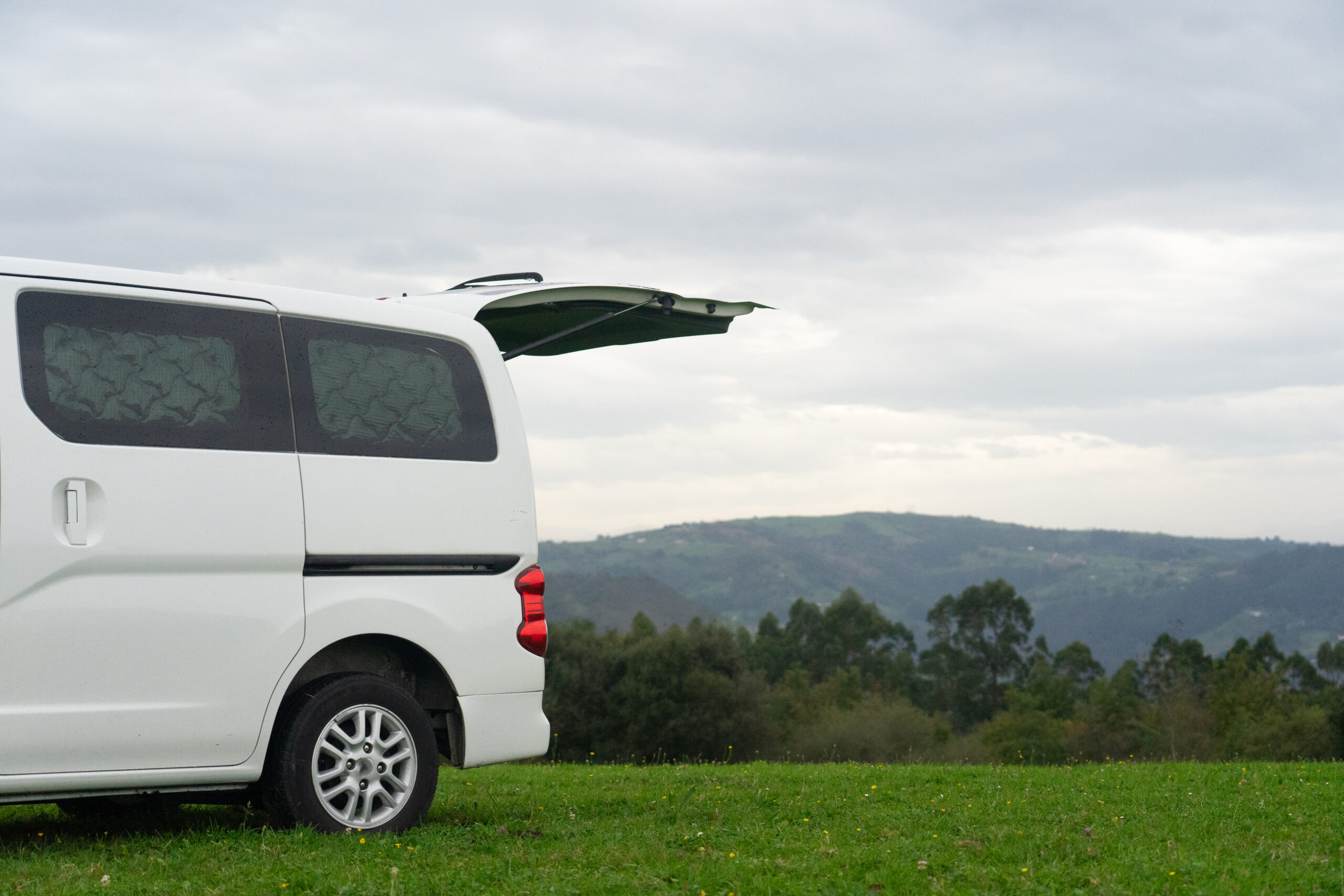 Camper van in a natural environment